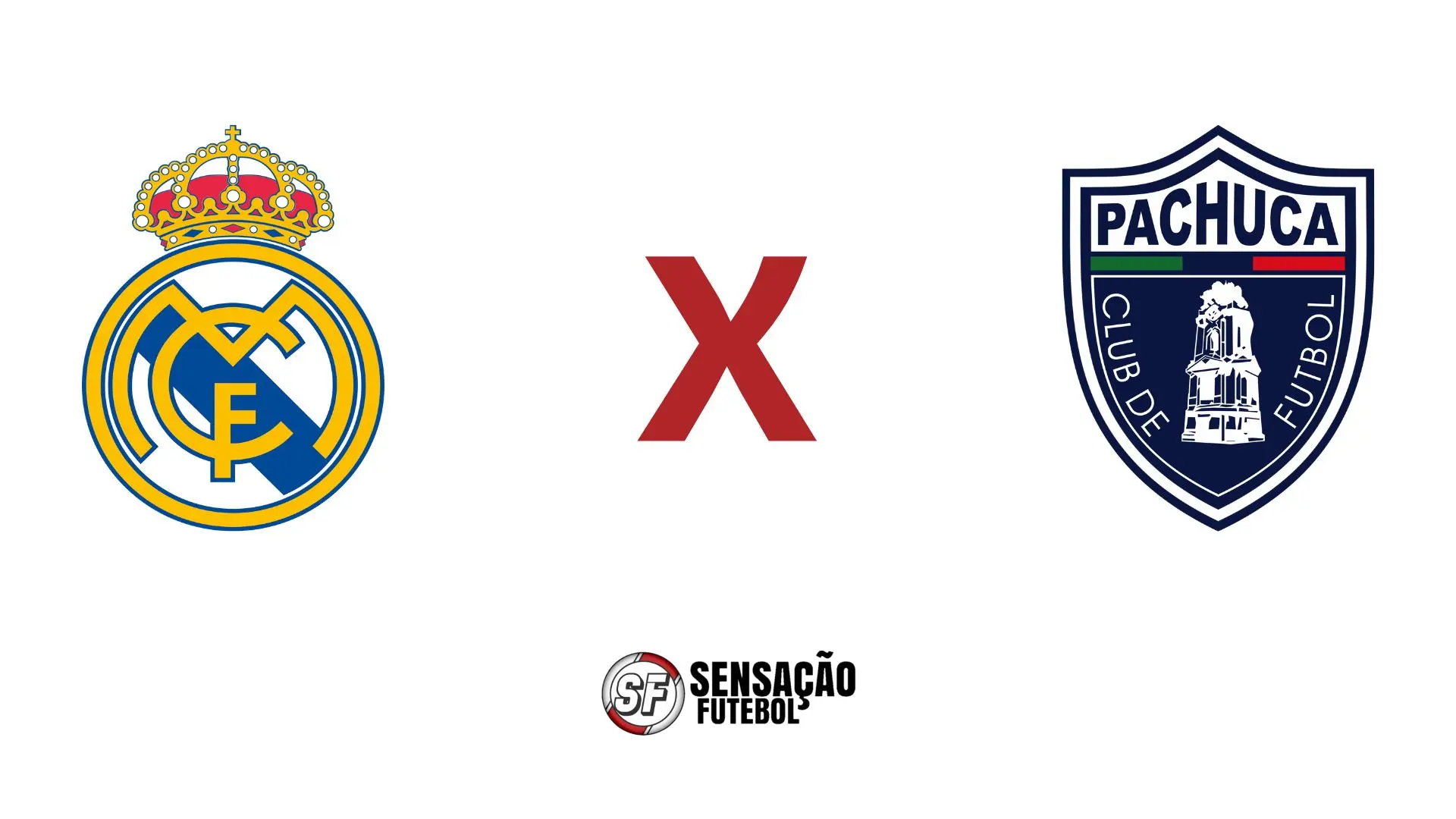 Logos de Real Madrid x Pachuca pela Final da Copa Intercontinental 2024